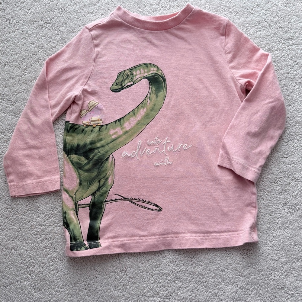 Pink Dinosaur Adventure Kids Shirt, Size 18-24 months